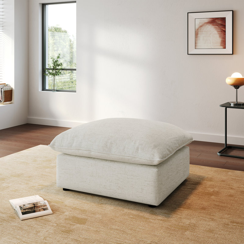 Upholstered Cloud Sofa, Modular Sectional Sofa, Modern  Down Filled Comfort Sofa With Romvable Cover For Living Room, Deep Seat