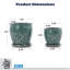  Pots à orchidées avec trou de drainage et soucoupe attachée, 5,9 po et 7,5 po, émeraude-398703117-398703119