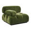 Fauteuil lounge moderne modulaire Bubble 36 pouces, velours performant vert olive
