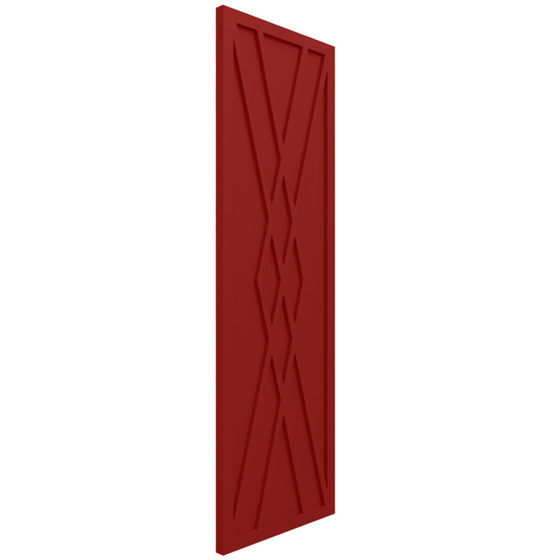Volets de style moderne EnduraCore Composite Florence, L 12 po, Rouge feu, H 59 po