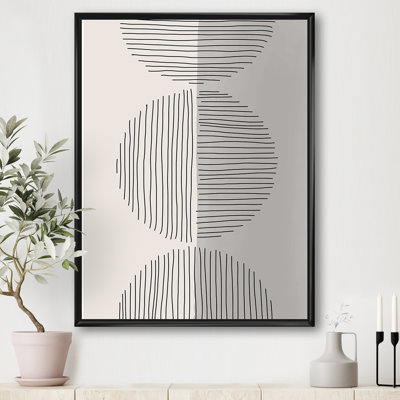 Minimal Geometric Lines and Circle VII - reproduction sur toile