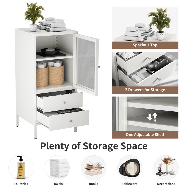 Latitude Run® Metal Storage Cabinet With Lock, Free Standing