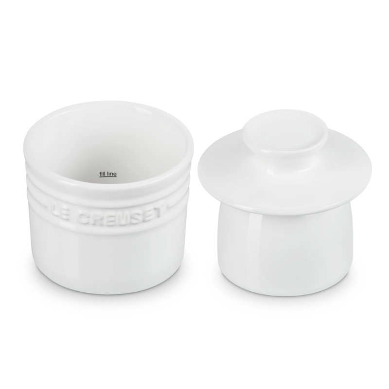 Le Creuset Stoneware Butter Crock, 6 Oz., White
