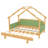 Wood Treehouse bed with Soft Cushion Rails-2082651054