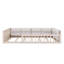 Lit plateforme tapissier pleine grandeur avec garde-corps et coussin Irmtraut-596764380
