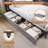 Corner Bed Frame  With Led Light And Charging Station, Modern  Bed With Bookcase And 2 Underbed Storage Drawers, Modern Daybed No Box Spring Needed/noise-free-969530213