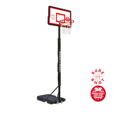 Sure Shot Easi Shot Portable Basketball Hoop with White Backboard - BE Approved