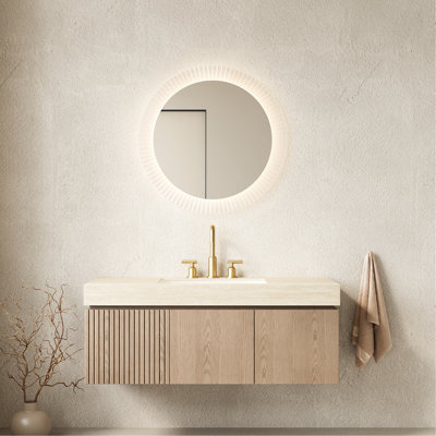 Meuble-lavabo 48 po, lavabo en contreplaqué, comptoir en pierre frittée, lavabo en céramique avec trop-plein,