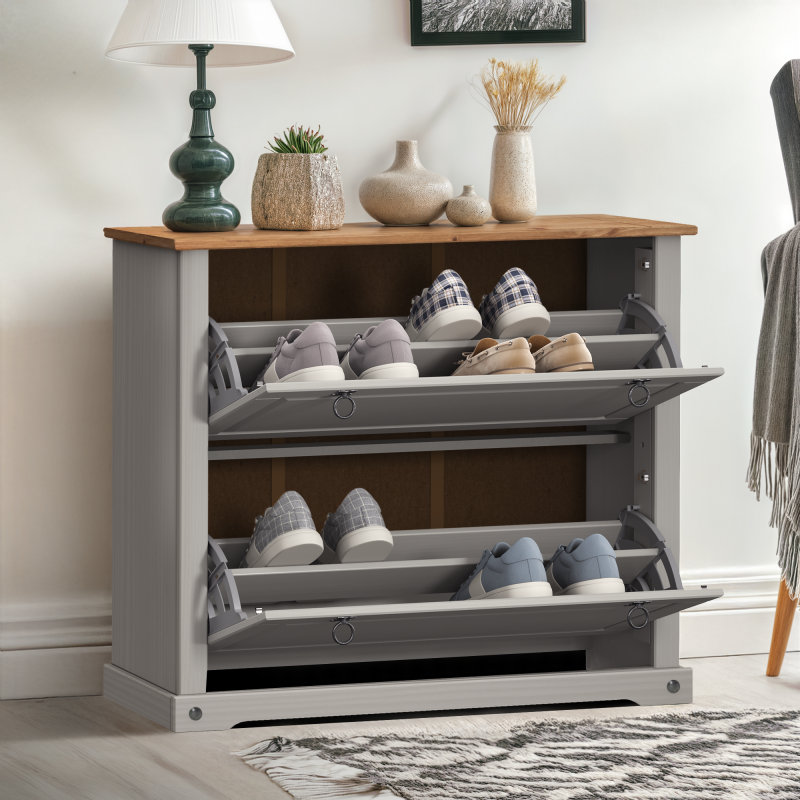 Bayhills Rectangle Accent Cabinet, Grey, Silver