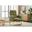 Chaise berçante, repose-pieds réglable, pieds en bois massif, poche latérale, éponge à haute densité, bande de bois supplémentaire, cyan, fauteuil moderne avec accents confortables, structure en contreplaqué,-895455301