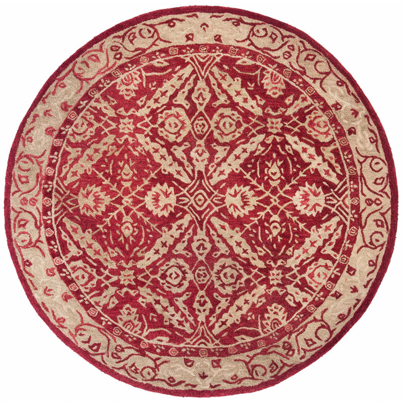 Tingley Hand Tufted Wool Pile Oriental Rug, Round 6'