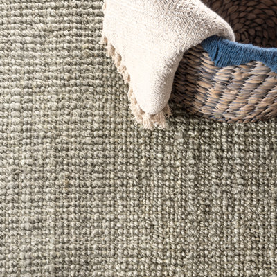Pata Hand Woven Chunky Jute Gray Rug