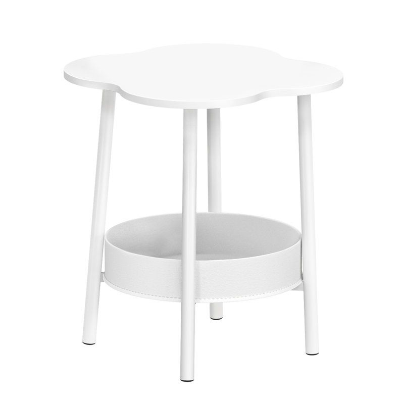 Petite table basse, table de thé en forme de fleur, table de bout de style moderne, table basse minimaliste à 2 niveaux