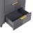 Emerson Fluted Wooden Nightstand With 3 Drawers & Gold Handles-1234717706