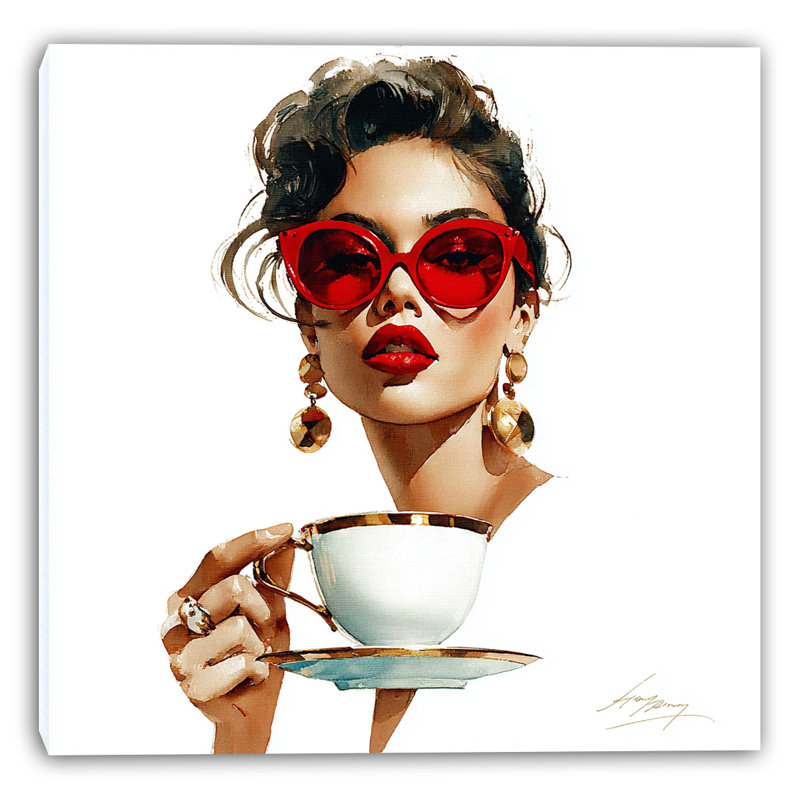 «Rouge Morning», art mural sur toile tendue, H 40 po x l 40 po