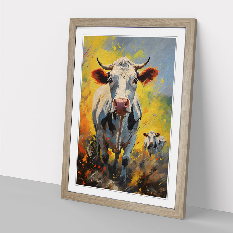 Single Picture Frame Print on Wood, 46cm H x 34cm W, Oak Framed