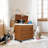 Modern Wicker Rolling Laundry Hamper with Handles-100969976
