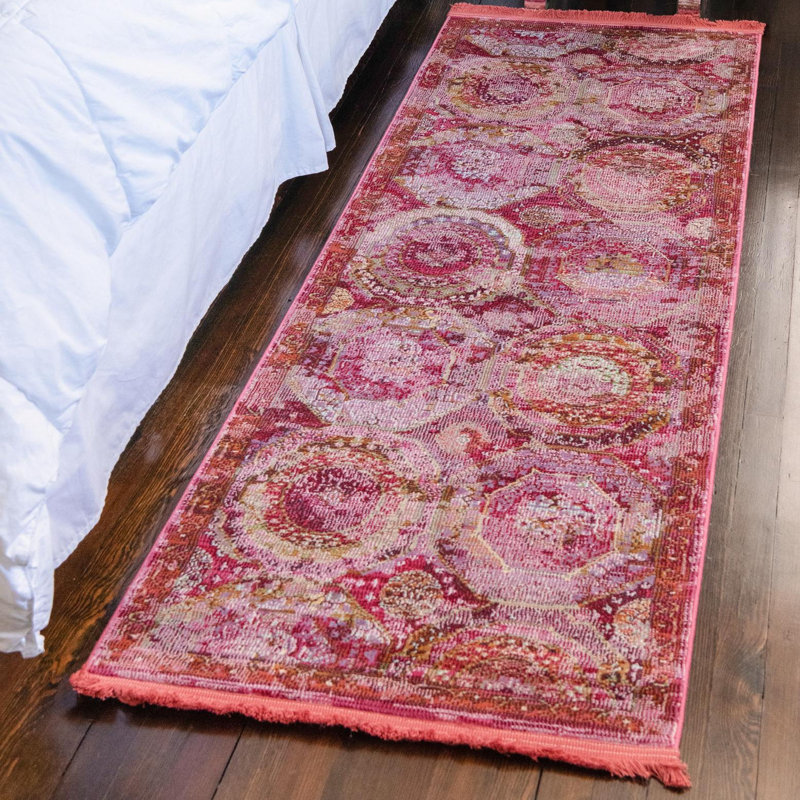 Folmar Oriental Indoor Rug, Runner 2' x 8', Pink