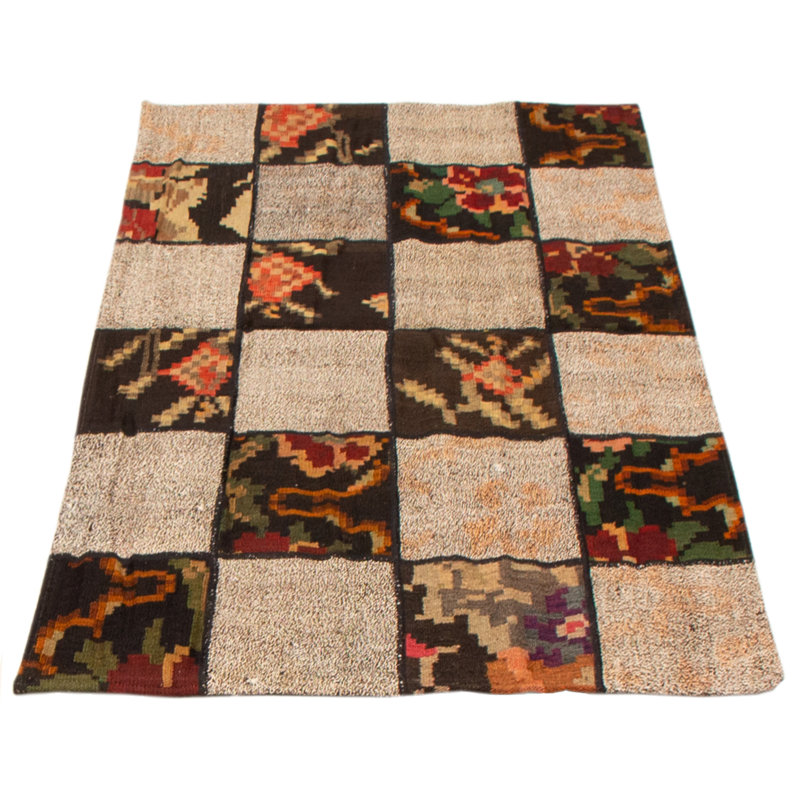 Evajane Wool Patchwork Indoor Rug