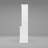 White Tableware Display Cabinet With Tempered Glass Door