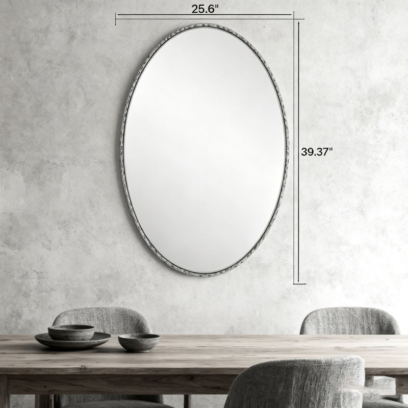 Miroir rétro Iron Art, Argent argent