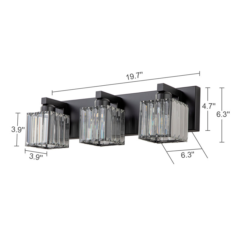 Paislyn Dimmable Vanity Light, Black, 3