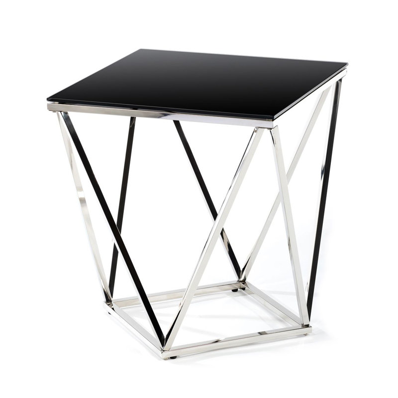 Wesson Frame Coffee Table, Black, Silver