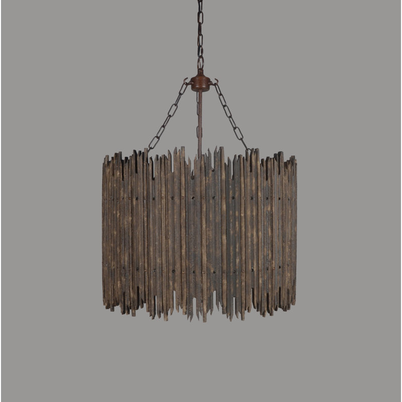 Lustre tambour 4 lumières à abat-jour