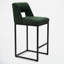 Tabouret de bar de comptoir 26 po avec dossier bas et siège en métal pour îlot de cuisine-1976529146-1976529144