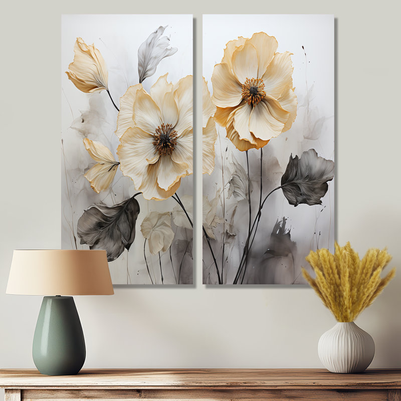 Minimalisme, gloire du matin - art mural floral, H 40 po x l 40 po, Toile tendue, Ne s’applique pas