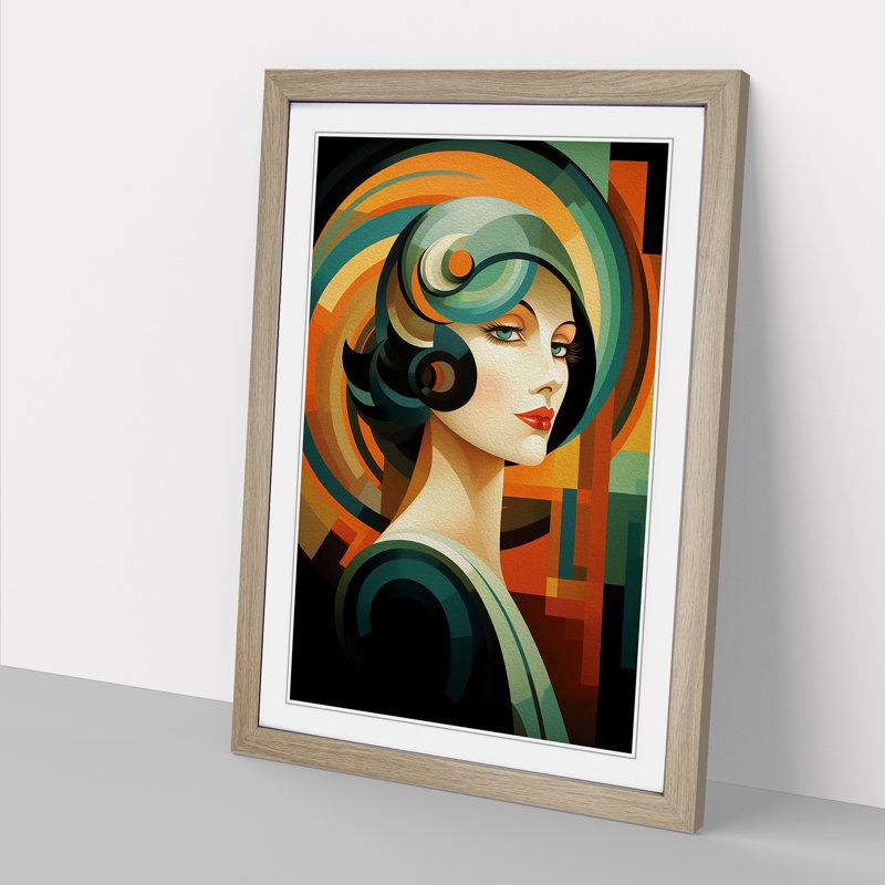 Single Picture Frame Print on Wood, 64cm H x 46cm W, Oak Framed