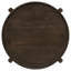 Table de bout ronde en bois massif brun foncé Mavis