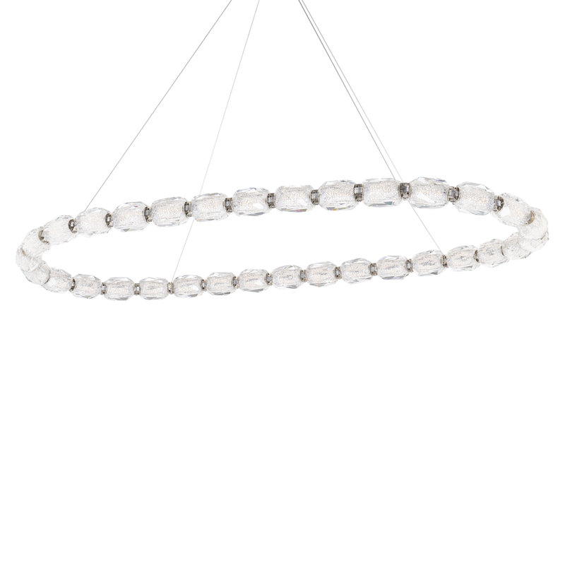 Seduction 32 Light Crystal LED Pendant, Polished Nickel
