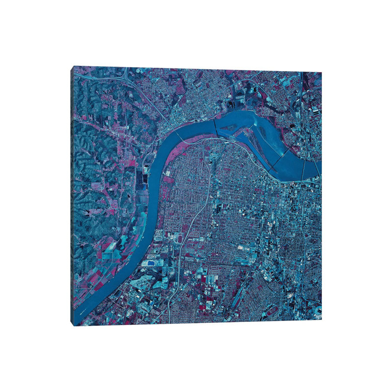 Louisville, Kentucky 1 Piece Wrapped Canvas Wall Art, 66.04 cm H x 66.04 cm W x 3.175 cm D