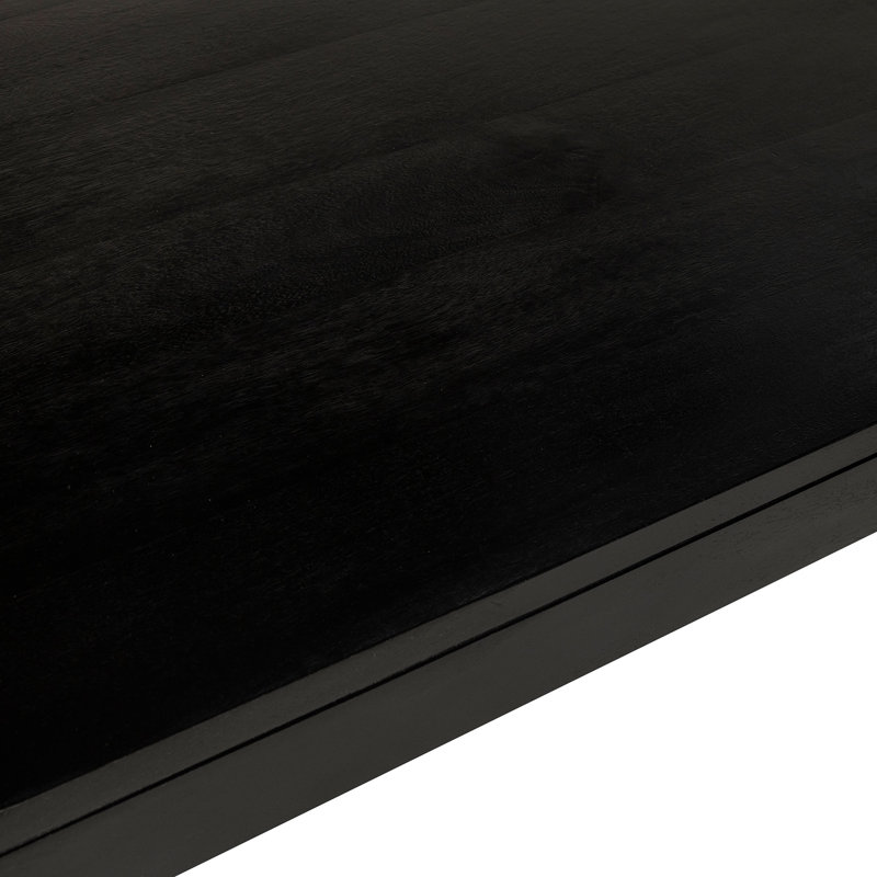 Bronner Solid Wood Dining Table, Black