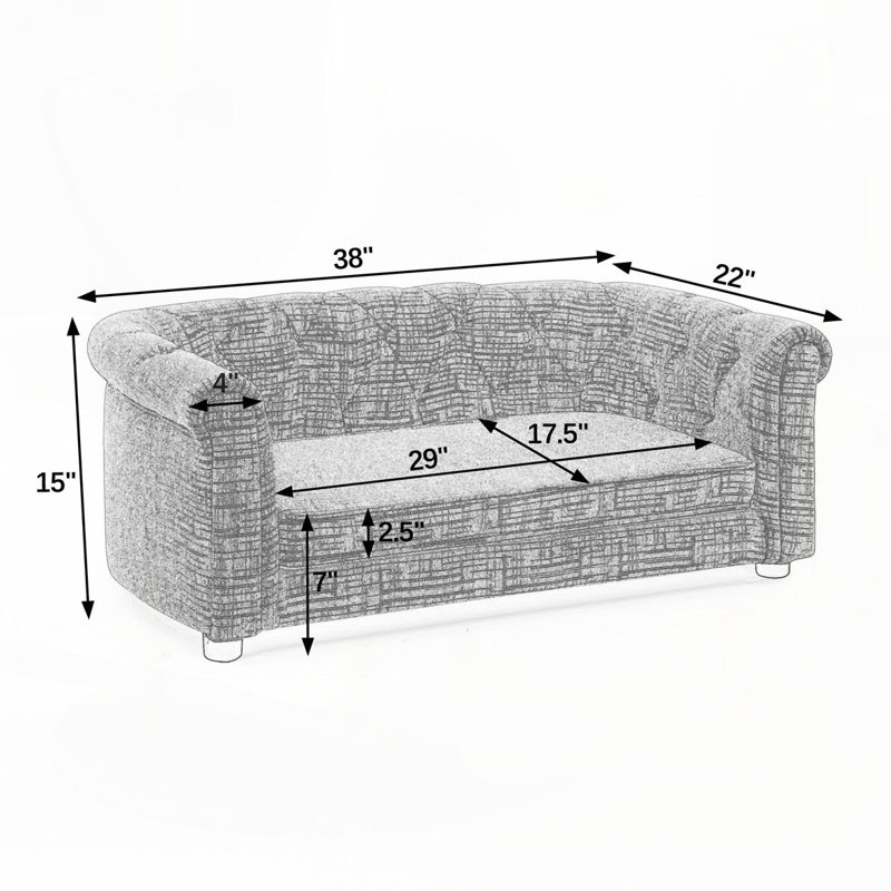 Lit rectangulaire pour chien, canapé-lit pour chien, H 15 po x l 38 po x P 22 po, Beige