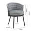 Chaise de salle à manger d'extérieur avec coussins (ensemble de 2)-1340423922