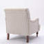 Chaise à accoudoirs rayée en avoine avec siège confortable Sylvia et fabrication durable pour tout espace de vie