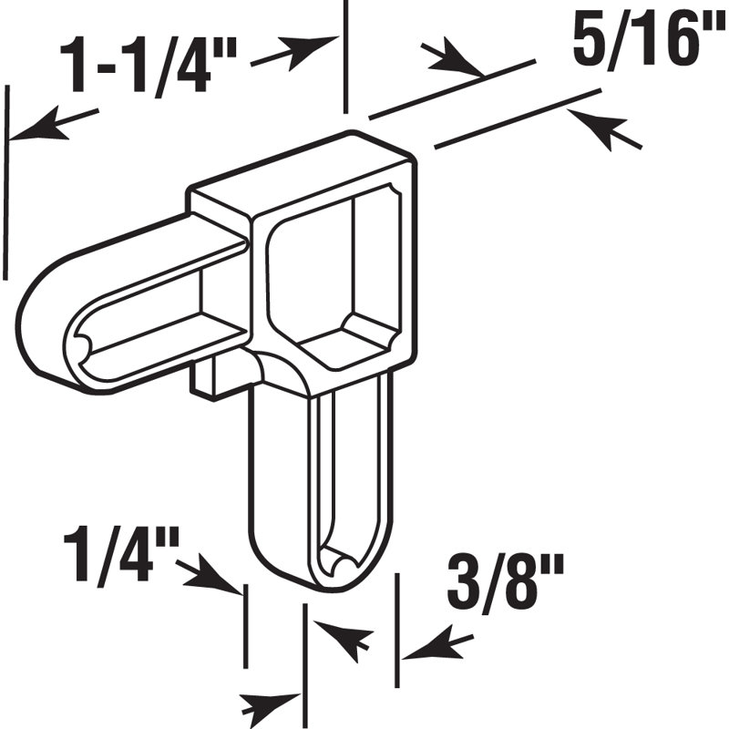Écran de coin en plastique Prime-Line, 1/4 po, gris
