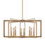 Lustre géométrique 8 lumières en or - Design moderne en fer pour le salon et la salle à manger