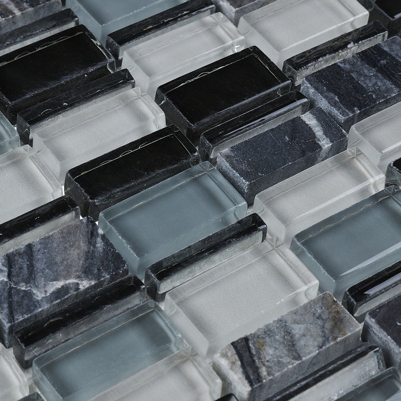 Clio Daltile 1" x 1" Glass Mosaic Tile, Boreas