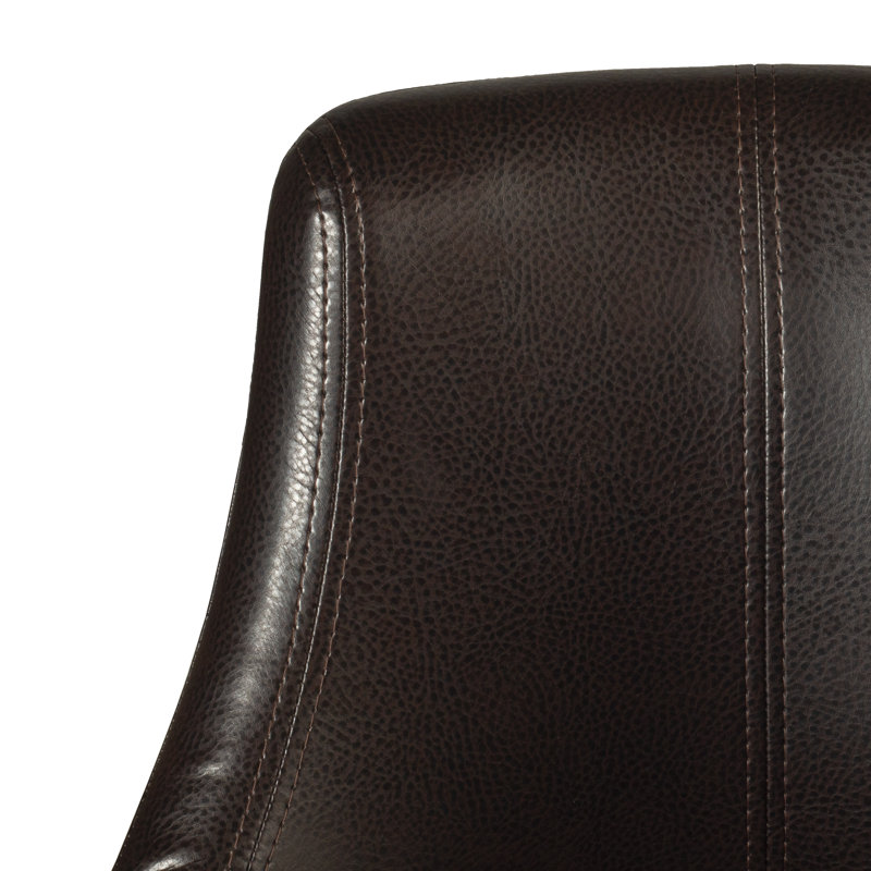 Tabouret de bar et de comptoir Bandiero, Tabouret de comptoir (siège d'une hauteur de 25 p, Marron foncé