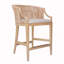Tabouret de comptoir fabriqué à la main en rotin H 25 po