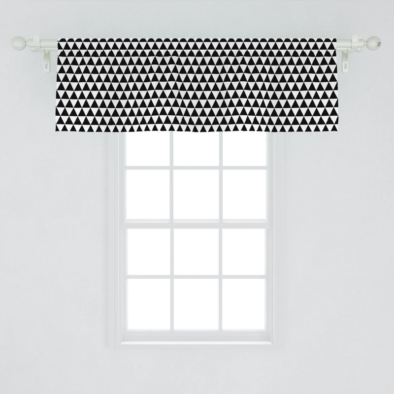 Geometric Tailored Window Valance