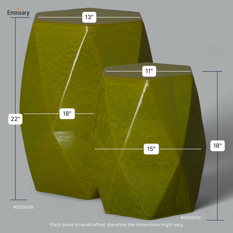 Ibtihal Garden Stool, Green