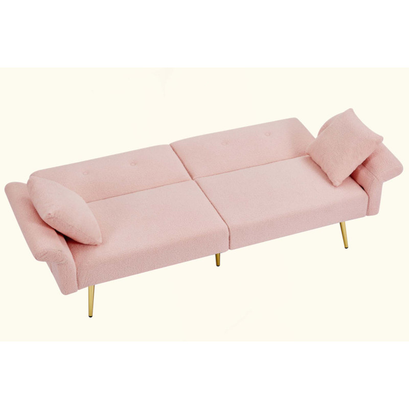 Canapé-lit d'appoint rembourré Modern Modern, Rose