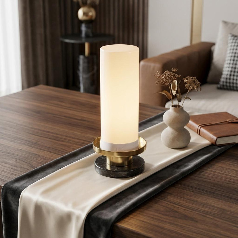 Bougie 8 po sans flamme orange