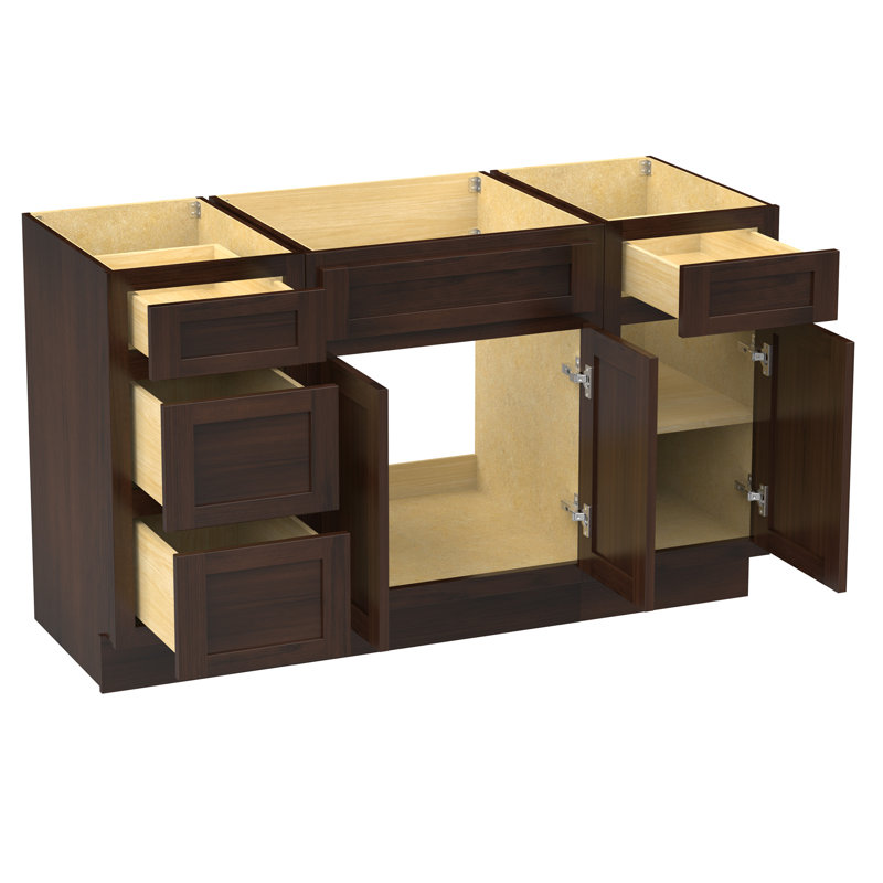 48 base de meuble-lavabo simple seulement, Brun