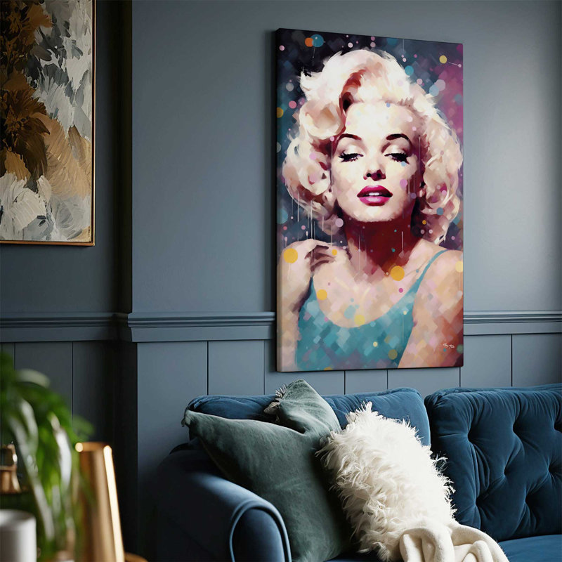 The Iconic Actress, Singer & Model, Marilyn Monroe V2, H 48 po x l 28 po x P 1,5 po