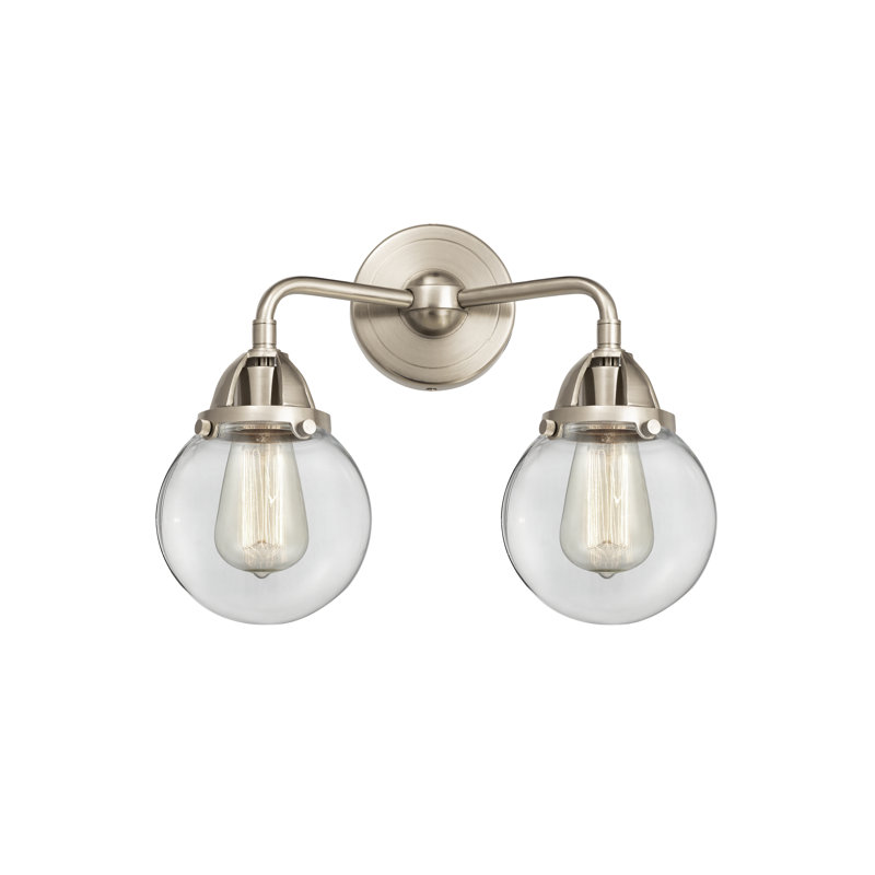 Shauna 2 - Light Vanity Light, Incandescent, Clear, Brushed Satin Nickel